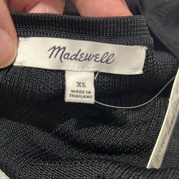 Madewell Micro-Rib Sweater Tee Black NWOT and NWT - Picture 13 of 13